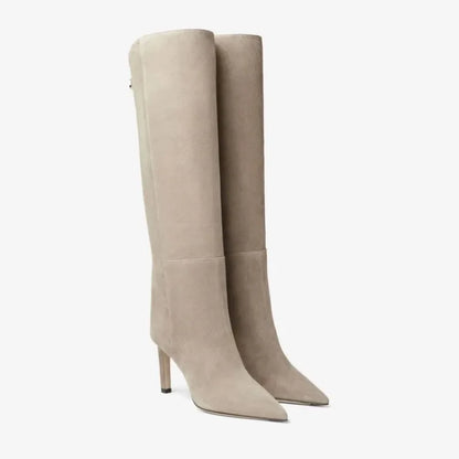 Knee High Boots | Eco-Suede Long Boots with Pointed Toe and Comfortable Sole 5
