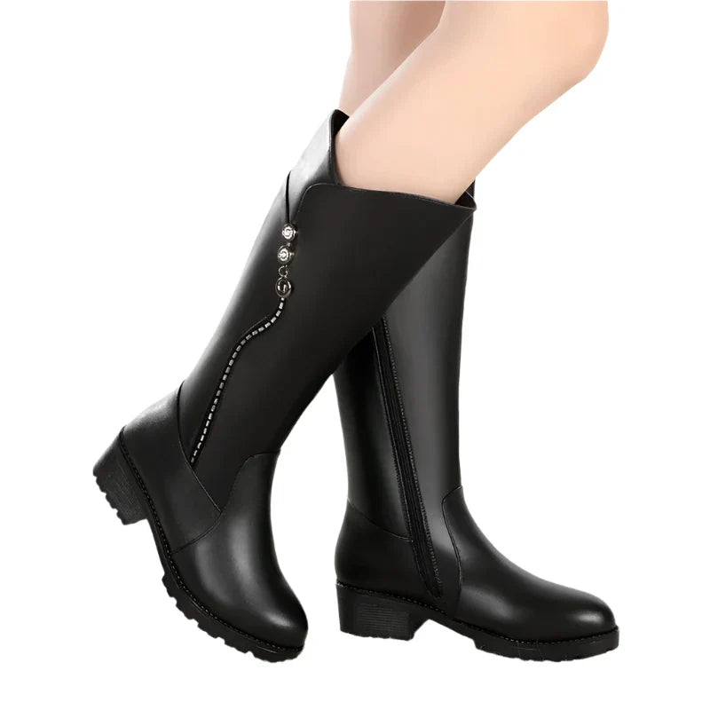 Genuine Leather Winter Boots | Warm Wool Lining & Stylish Design 2