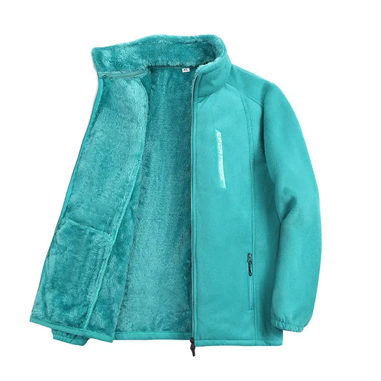 Polar Fleece Zip-Up Cardigan