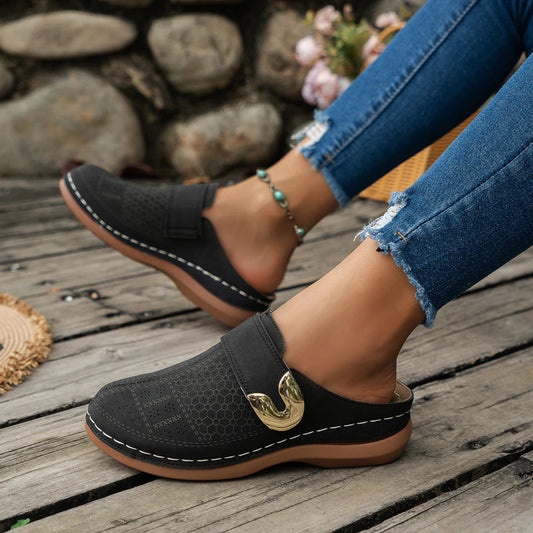 Orthopedische Brogue Hakken Clogs | PETUNIA
