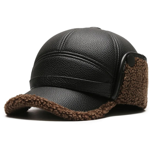 Eco-Leather Winter Hat