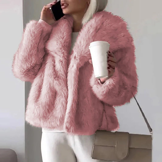 Short Jacket | Stylish Faux Fur Coat for Autumn and Winter Wear 0