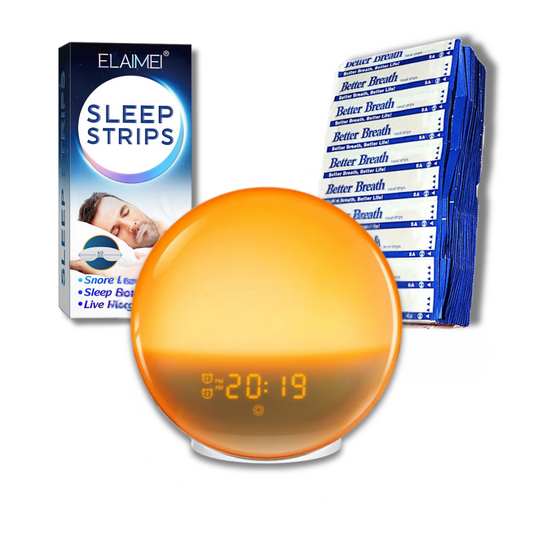 Sleep Aids Bundle | 90 Sleep Strips, 100 Better Breath Strips & Sunrise Wake-Up Light 0
