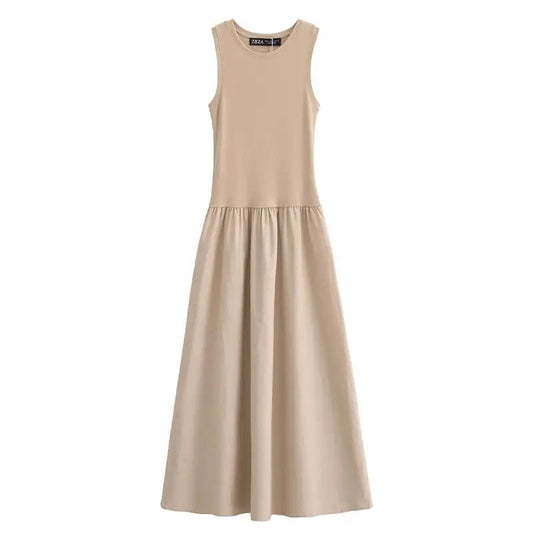 Sleeveless Drop Waist Maxi Dress 0