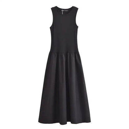 Sleeveless Drop Waist Maxi Dress 3