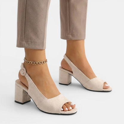 Slingback Heels | Modern Colourblock Design with Adjustable Strap 4
