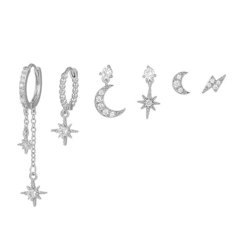 Starlight Earring Set | Hypoallergenic Surgical Stainless Steel Hoops and Studs 7