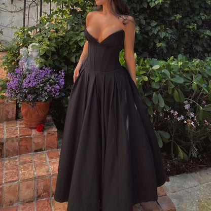 Strapless Sweetheart Corset Midi Dress 5