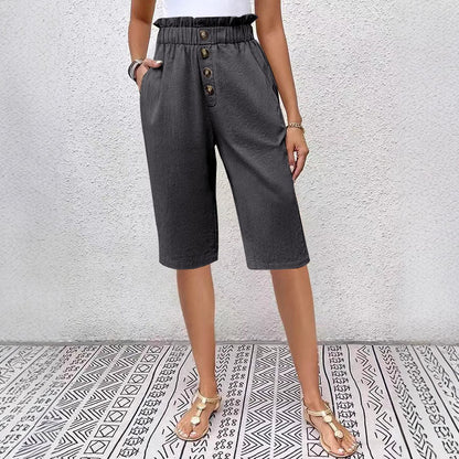 Stylish Women's Shorts | High Waist Paperbag Design | Lightweight Linen Blend 2