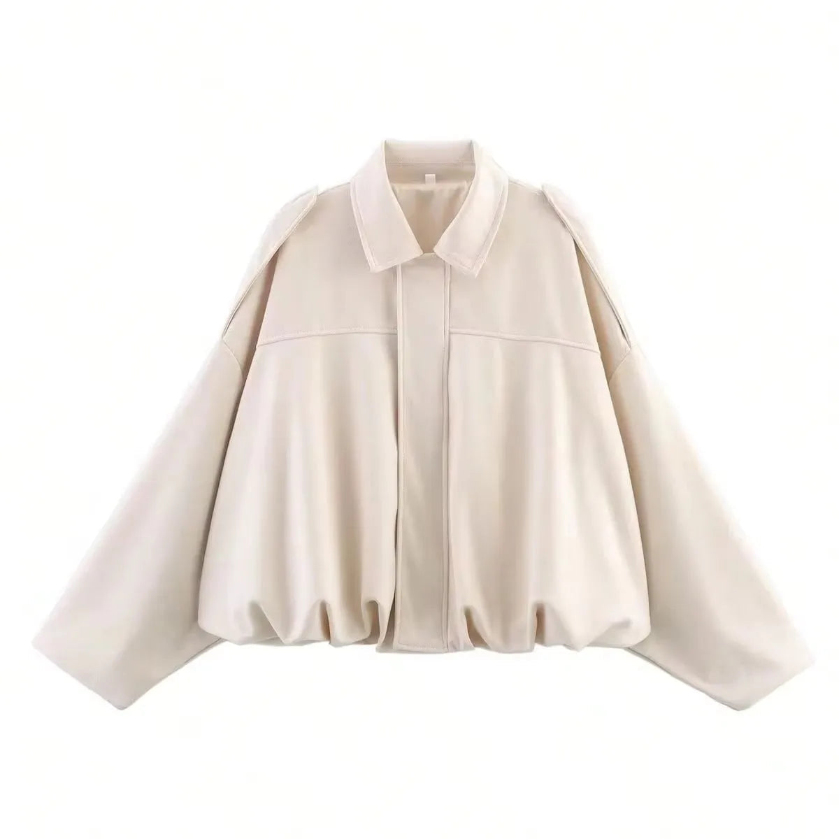 Suede Bomber Jacket | Trendy Loose Fit with Zipper Closure 0