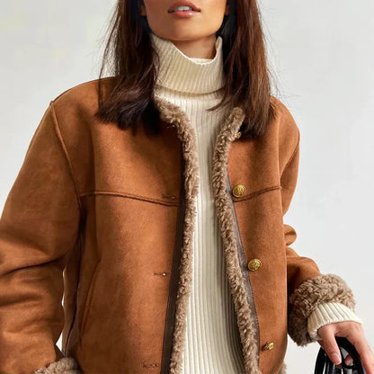 Suede Buttoned Jacket 1
