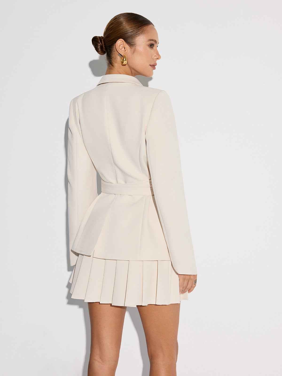 Tailored Double-Breasted Blazer | Cinched Waist for Flattering Fit 3