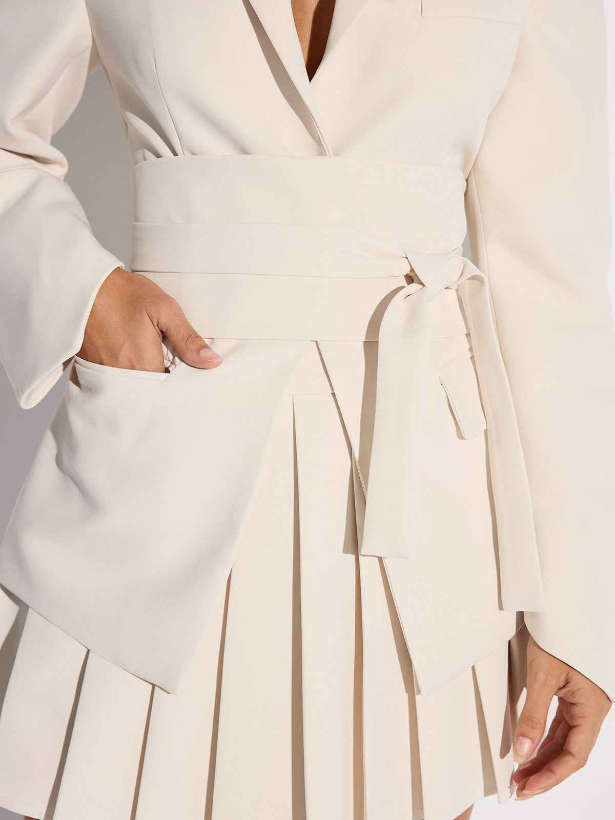Tailored Double-Breasted Blazer | Cinched Waist for Flattering Fit 5