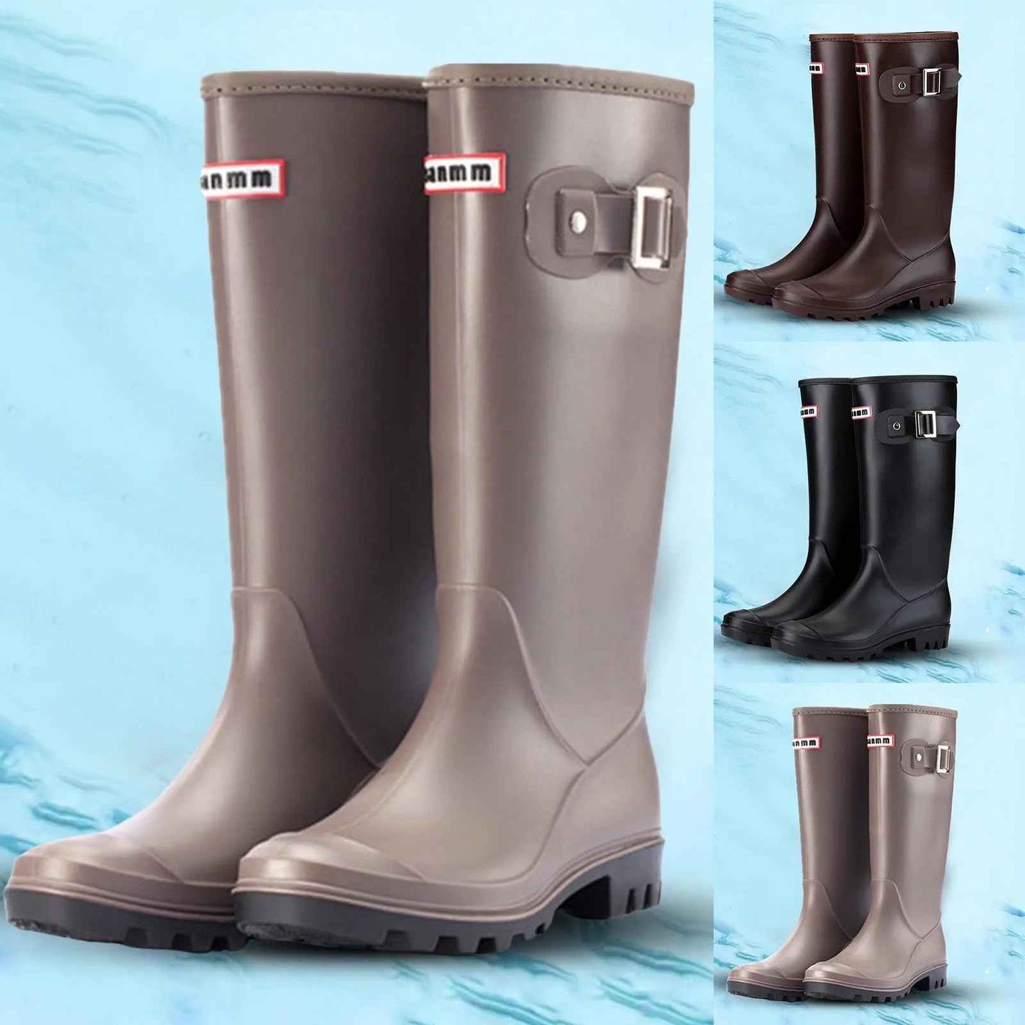 Tall Waterproof Rubber Rain Boots | Stylish Knee High Design 3