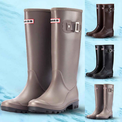 Tall Waterproof Rubber Rain Boots | Stylish Knee High Design 3