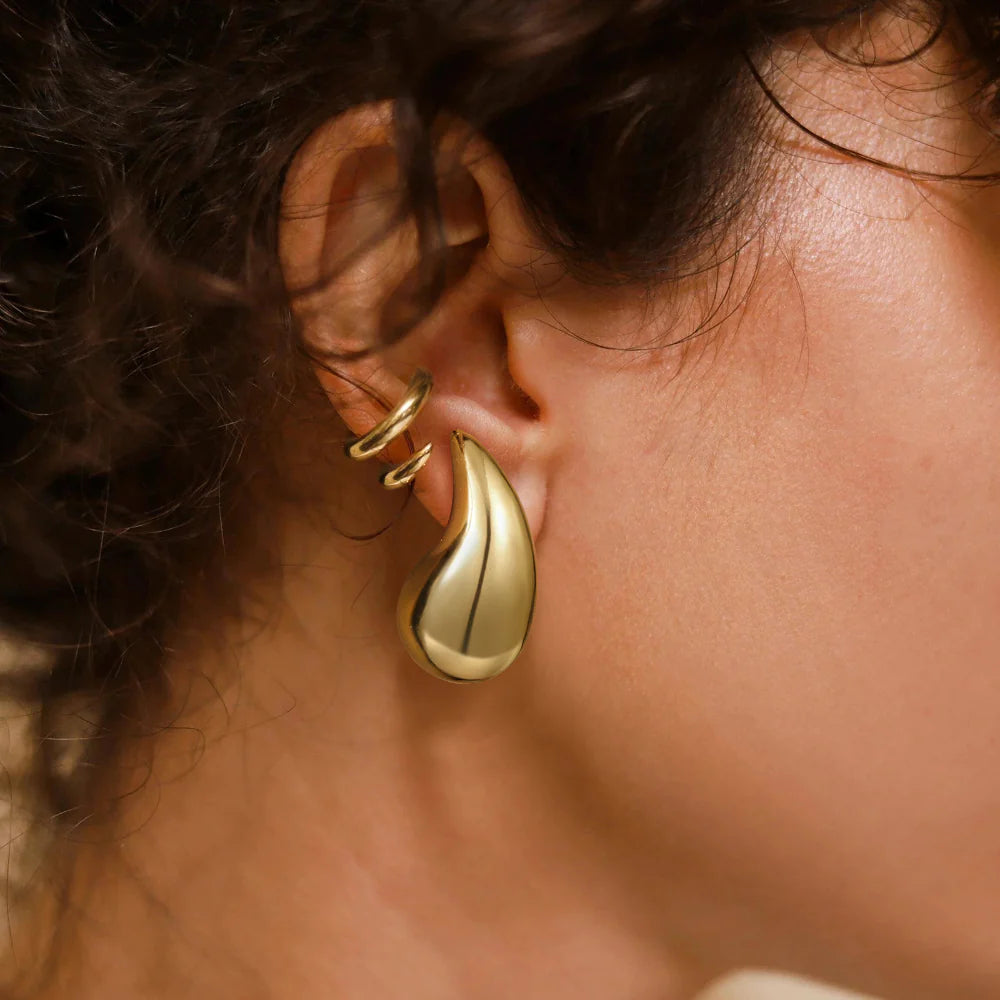 Teardrop Earrings | Hand-Polished 18K Gold with Timeless Elegance 2
