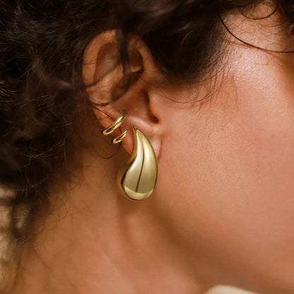 Teardrop Earrings | Hand-Polished 18K Gold with Timeless Elegance 2