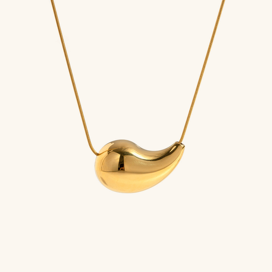 Teardrop Necklace | 18k Gold Plated Stainless Steel, Hypoallergenic 0