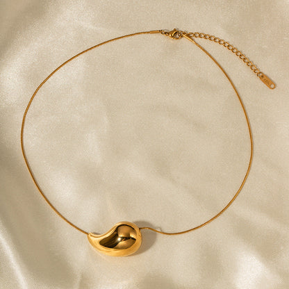 Teardrop Necklace | 18k Gold Plated Stainless Steel, Hypoallergenic 6