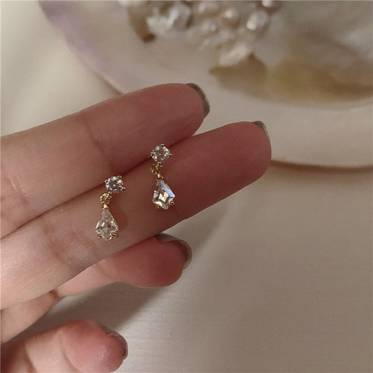 Teardrop Pave Earrings | Hypoallergenic S925 Sterling Silver with Cubic Zircon Stones 0