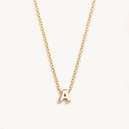 Tiny Initial Necklace | Customizable Stainless Steel Charm on Dainty Chain 5