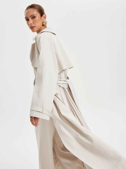 Trench Coat Women | Belted Double-Breasted Design for Timeless Style 1