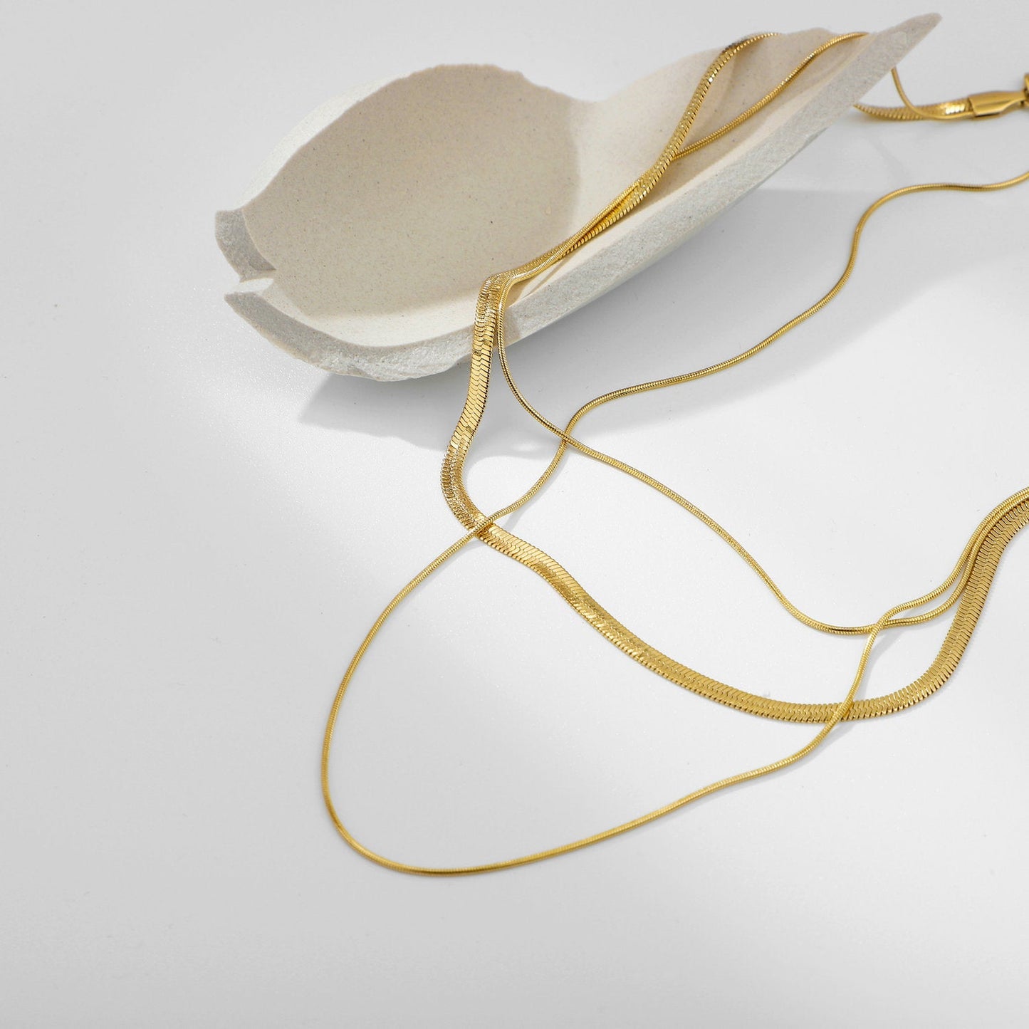 Trio Layered Gold Necklace | Waterproof Hypoallergenic Stainless Steel 3