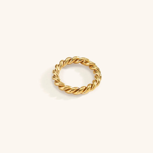 Twist Ring | Intricate Design in Ethically Sourced 18k Gold 0