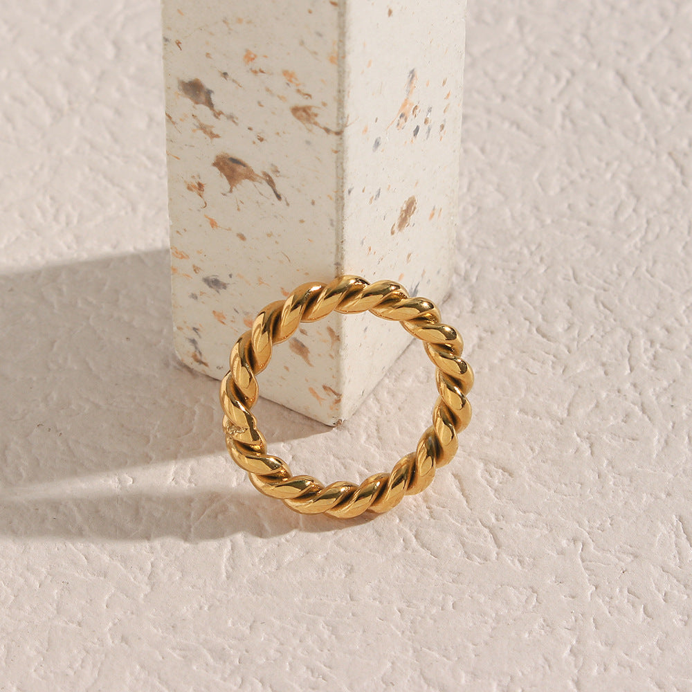 Twist Ring | Intricate Design in Ethically Sourced 18k Gold 5