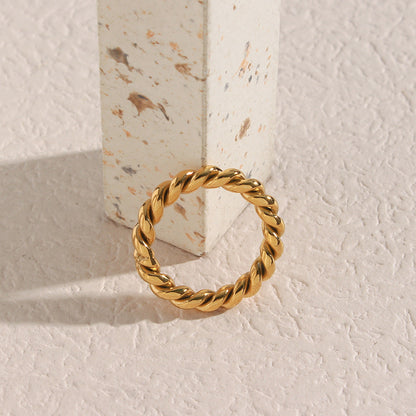 Twist Ring | Intricate Design in Ethically Sourced 18k Gold 5