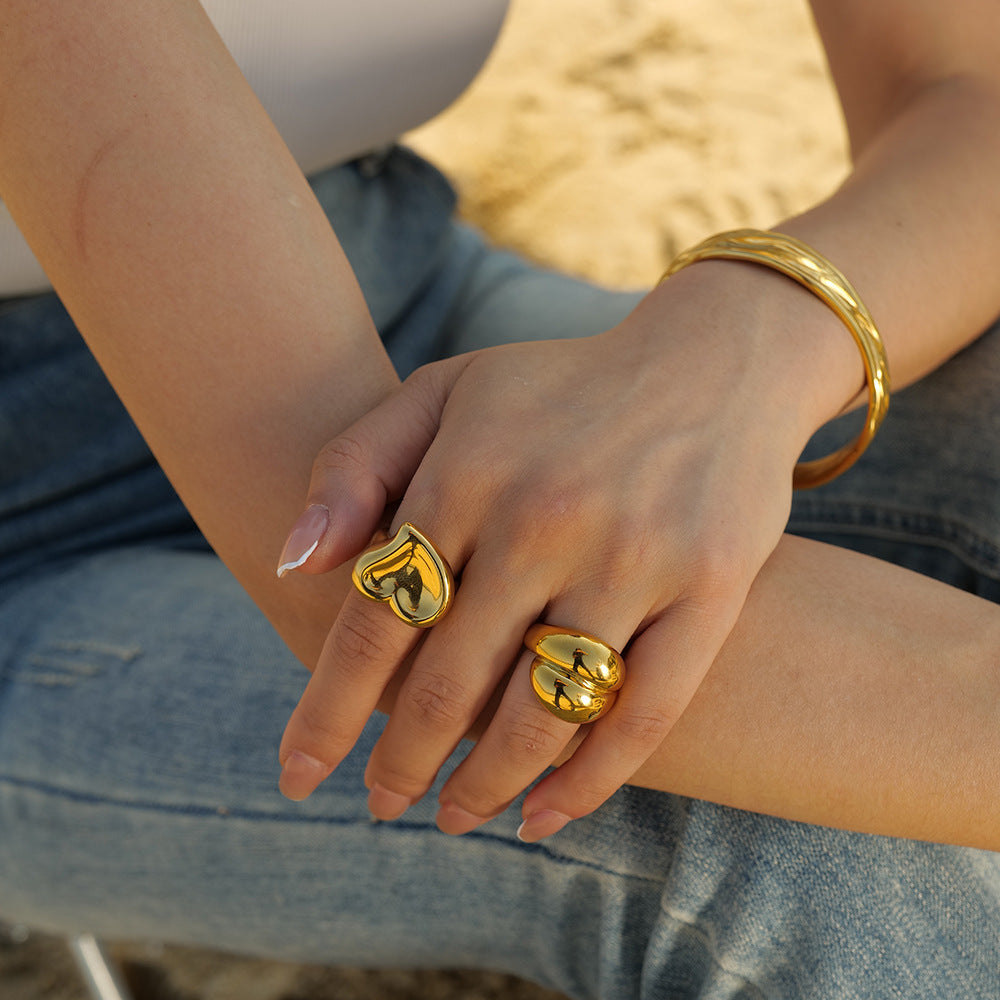Twisted Band Gold Ring | Ethically Sourced 18k Gold-Plated Design 1