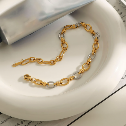 Two-Tone Gold Bracelet | Waterproof and Hypoallergenic Design 2