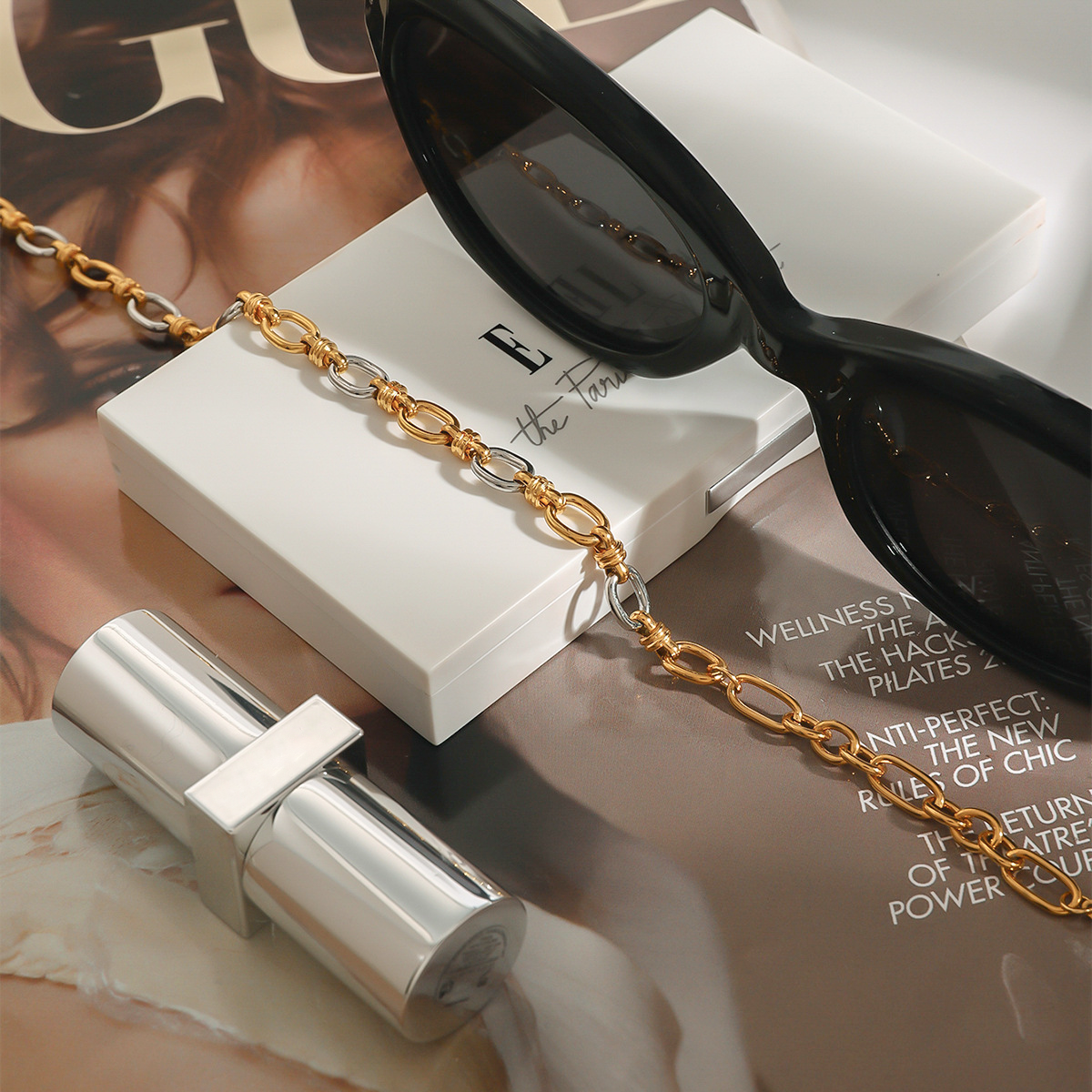 Two-Tone Gold Bracelet | Waterproof and Hypoallergenic Design 4