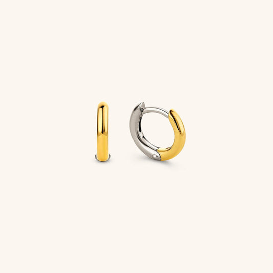 Two-Tone Hoop Earrings | Ethically Sourced Stainless Steel with 18k Gold Finish 0