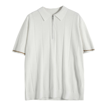 Retro Luxury Zip Polo