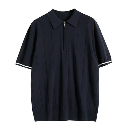 Retro Luxury Zip Polo