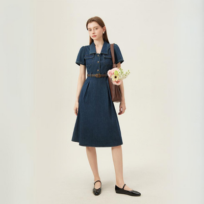 Short Sleeve Denim Dress