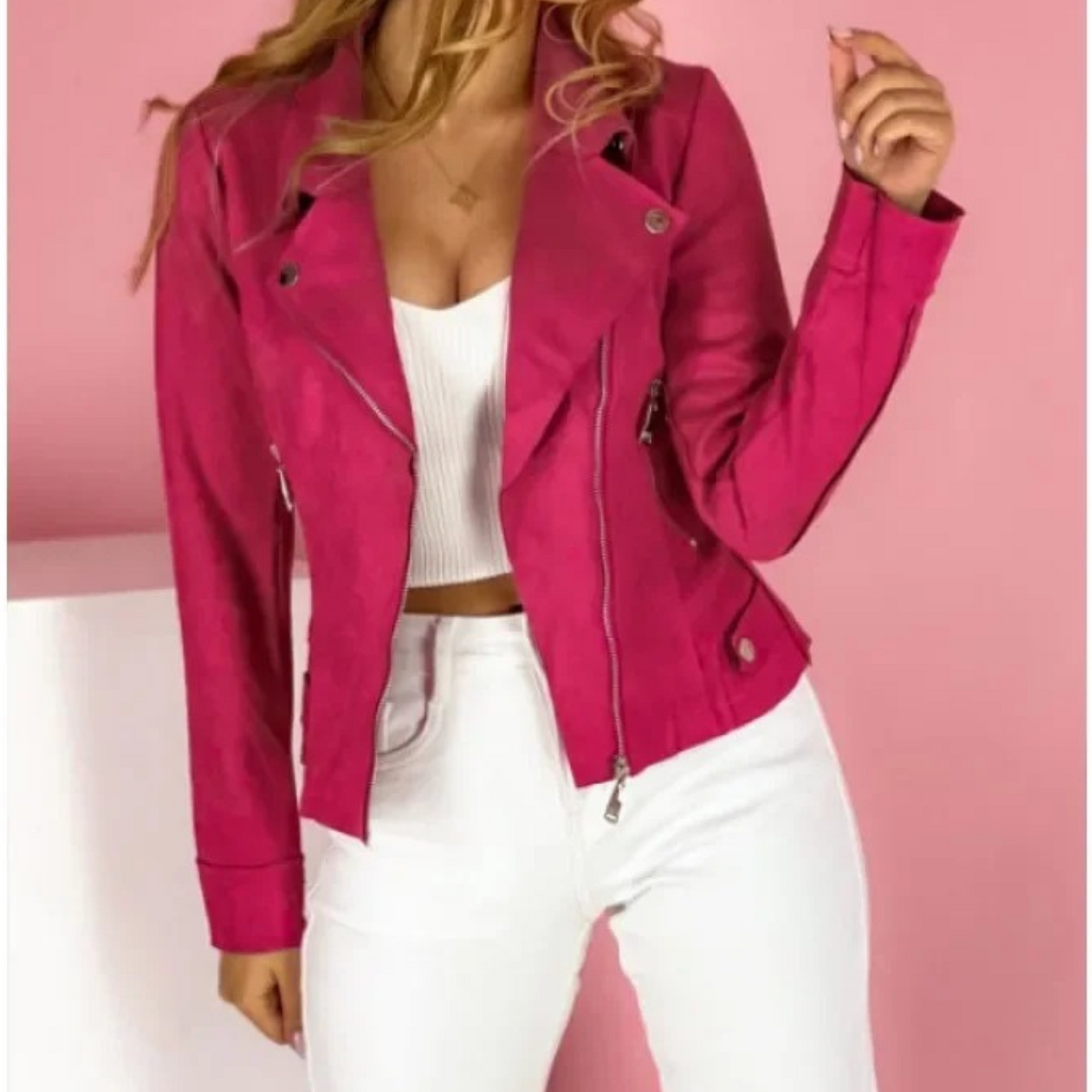 Vibrant Vegan Leather Jacket 7