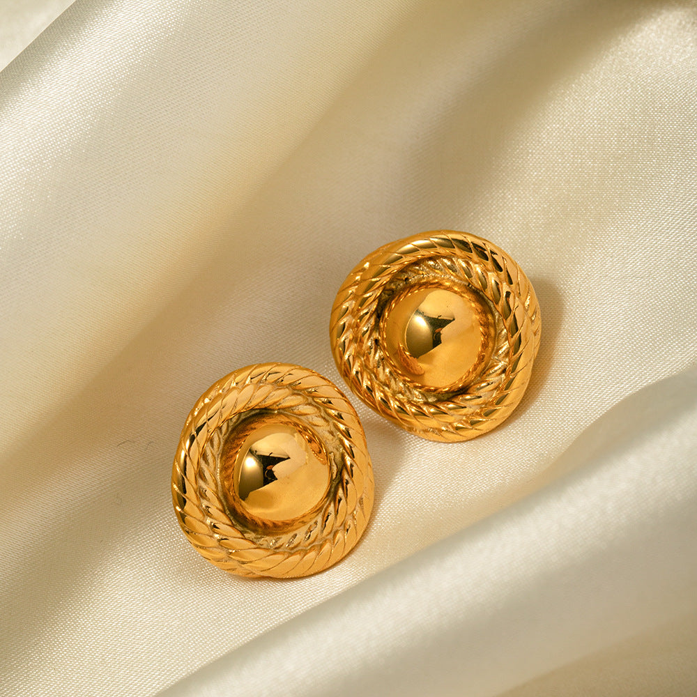 Vintage-Inspired Gold Earrings | 18k Gold Woven Design 4
