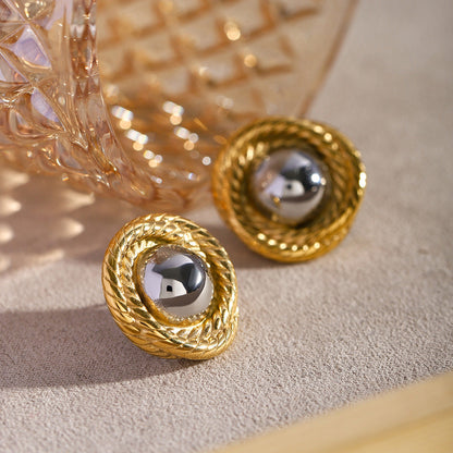 Vintage-Inspired Gold Earrings | 18k Gold Woven Design 8
