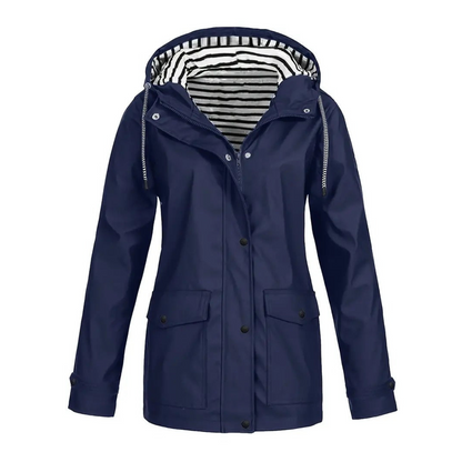 Waterproof Rain Jacket | Stylish Mid-Length Design with Adjustable Hood 1
