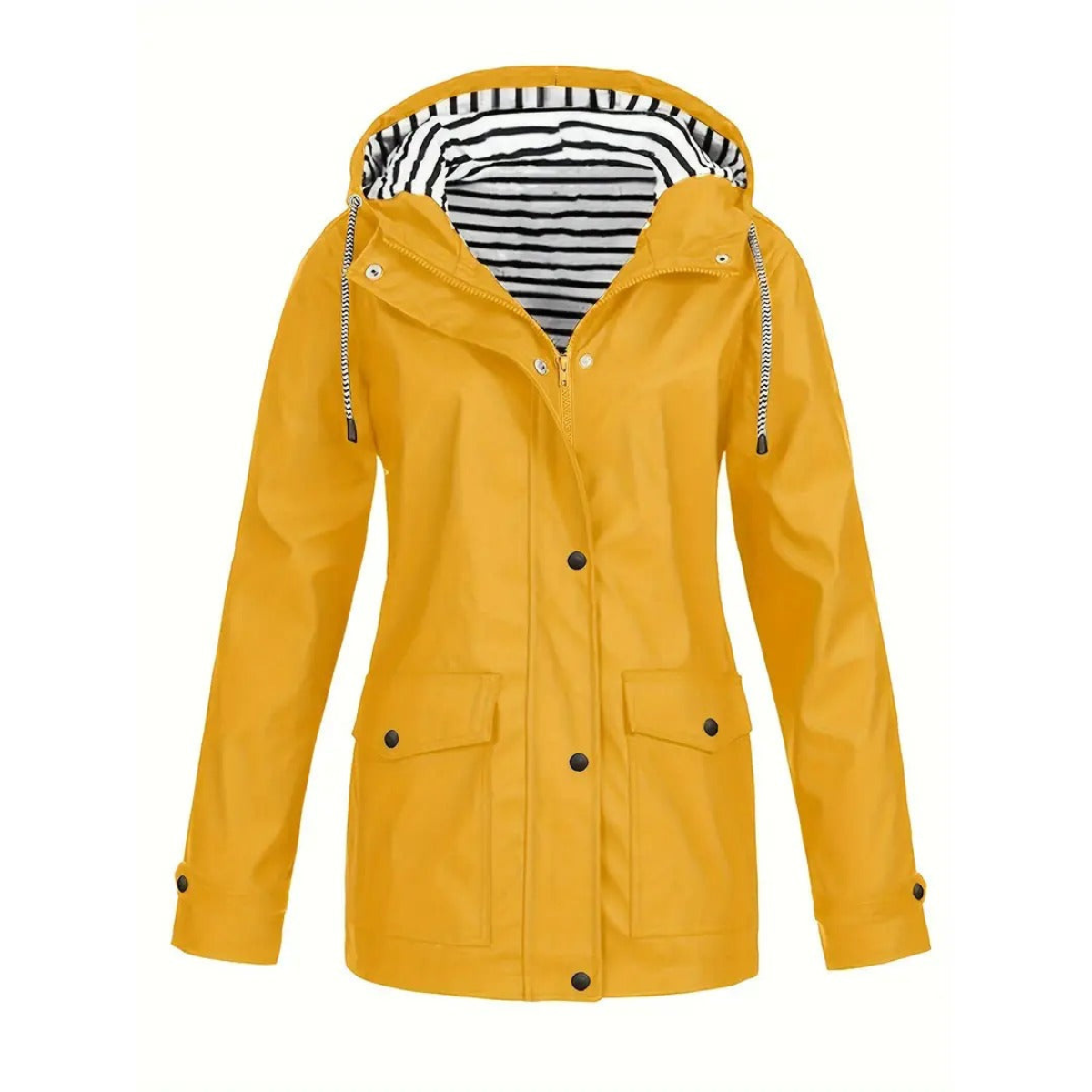 Waterproof Rain Jacket | Stylish Mid-Length Design with Adjustable Hood 3