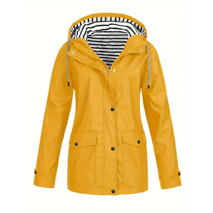 Waterproof Rain Jacket | Stylish Mid-Length Design with Adjustable Hood 3