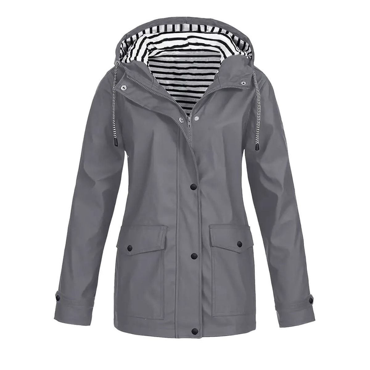 Waterproof Rain Jacket | Stylish Mid-Length Design with Adjustable Hood 5