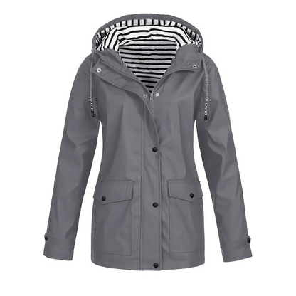 Waterproof Rain Jacket | Stylish Mid-Length Design with Adjustable Hood 5
