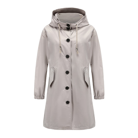 Waterproof Raincoat | Lightweight Hooded Windbreaker for Women 0