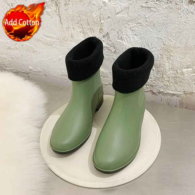 Waterproof Slip-On Rain Boots | Comfortable Anti-Slip Design for Women 8