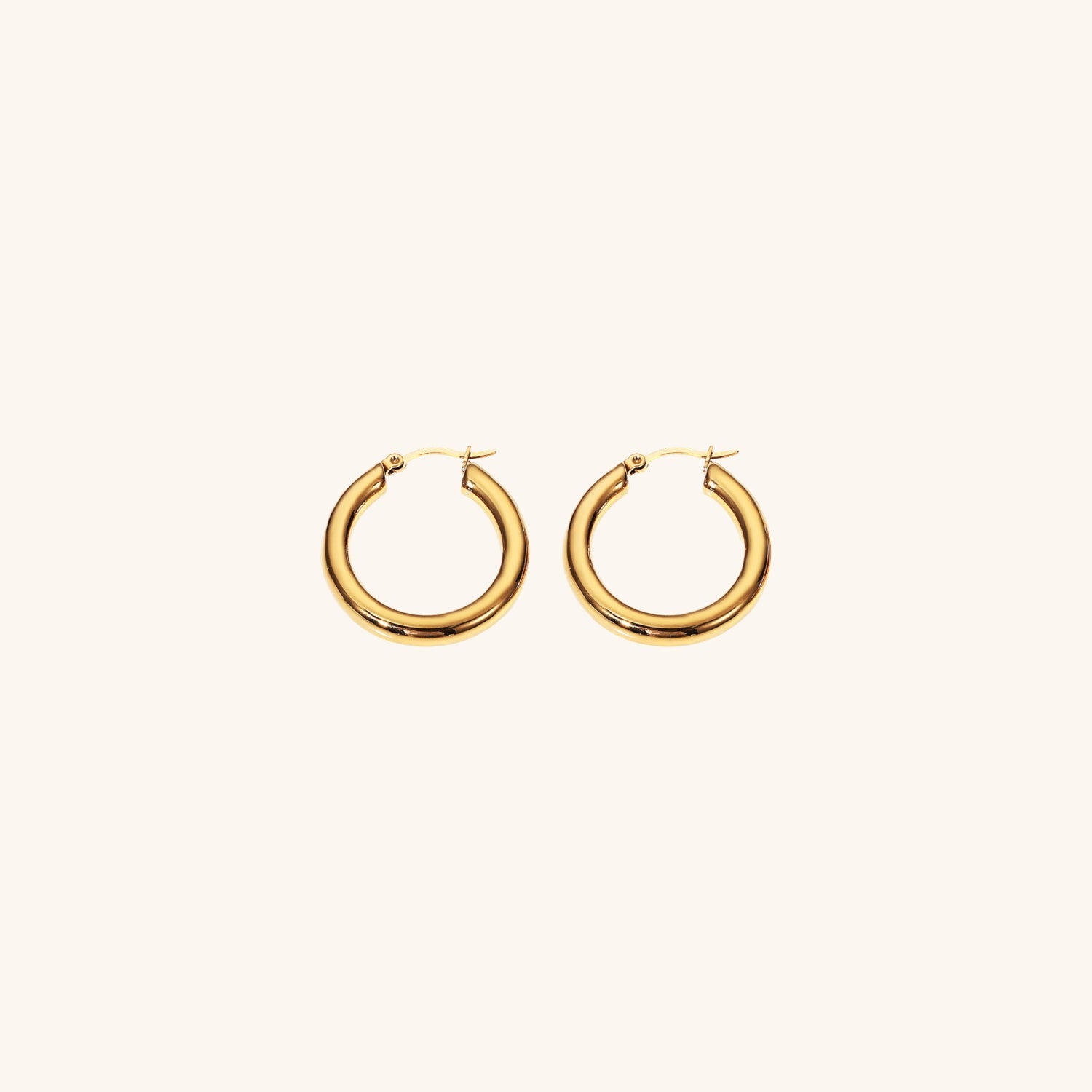 Wide Hoop Earrings | Elegant Stainless Steel-Plated 18k Gold Design 0