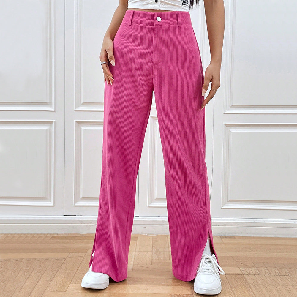 Wide Leg Corduroy Trousers | Chic Modern Style for Women 1