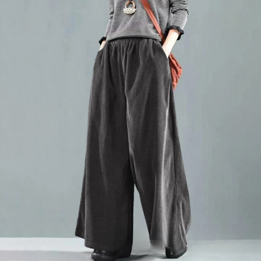 Wide Leg Trousers | Vintage Corduroy for Effortless Style 0